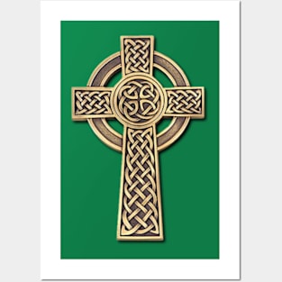 Celtic Cross - Gold Posters and Art